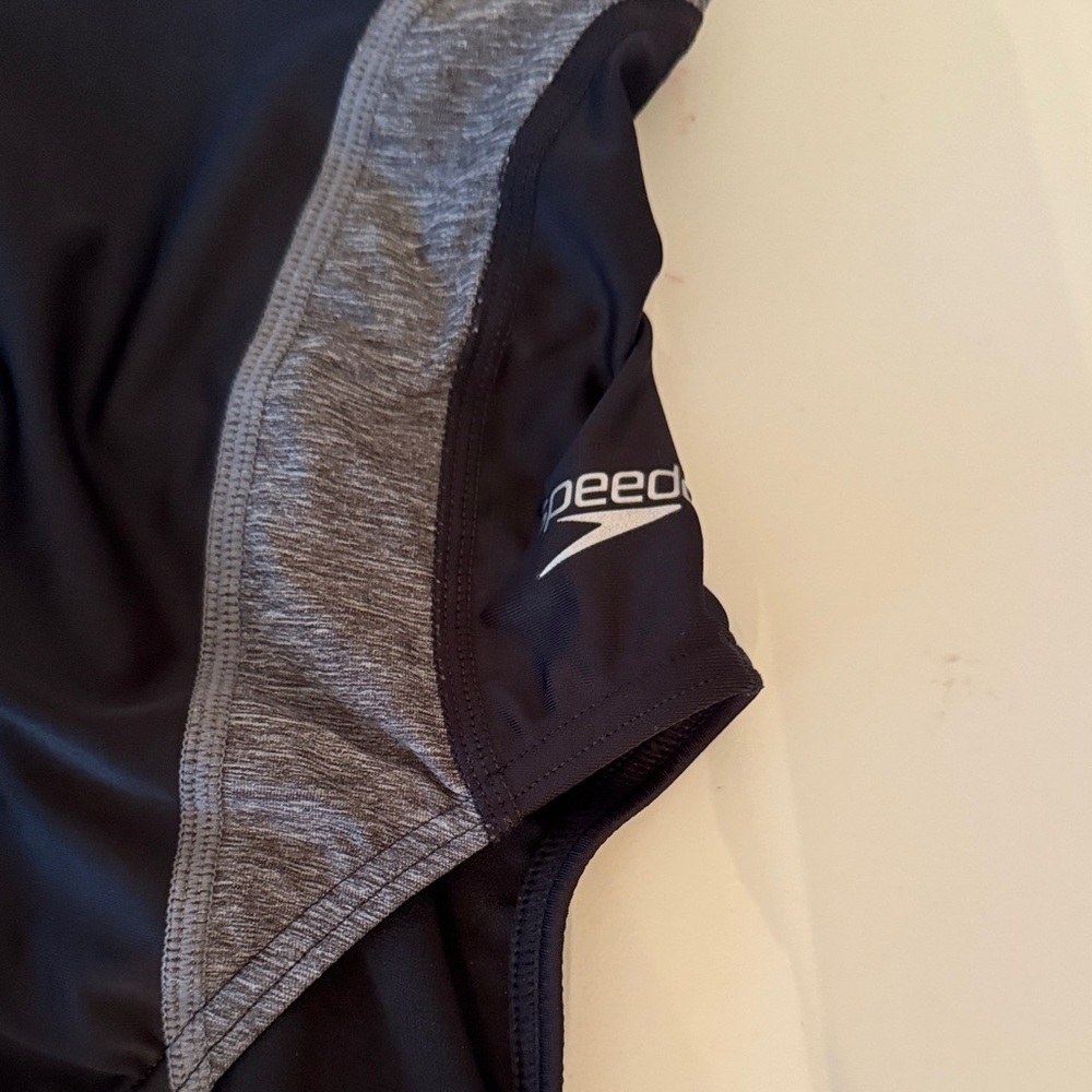 Speedo Black and Gray Swimsuit - Picture 2 of 7